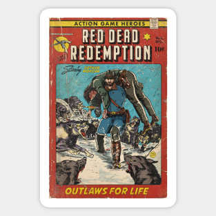 "Outlaws" Video Game Comic Cover Fan Art Sticker